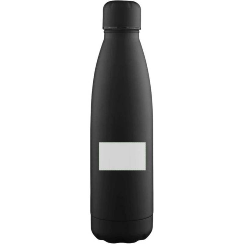 Dvoustěnná láhev na pití s recyklovanou vrstvou 500 ml Sunny, černá Dvoustěnná láhev na pití s recyklovanou vrstvou 500 ml Sunny, černá