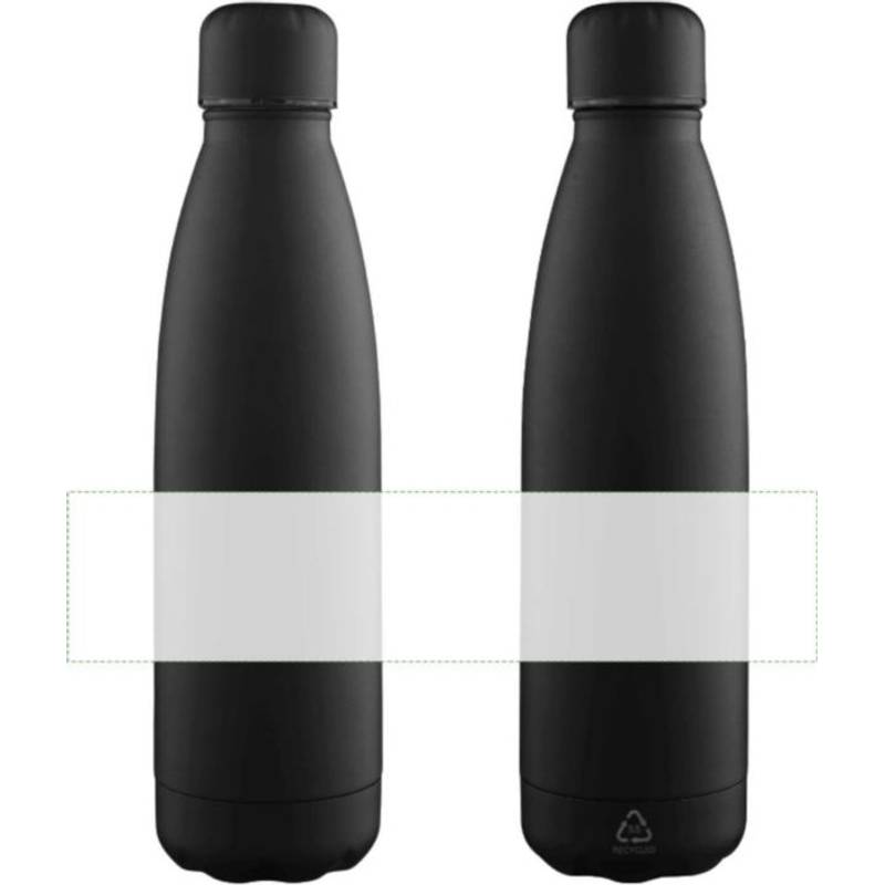 Dvoustěnná láhev na pití s recyklovanou vrstvou 500 ml Sunny, černá Dvoustěnná láhev na pití s recyklovanou vrstvou 500 ml Sunny, černá