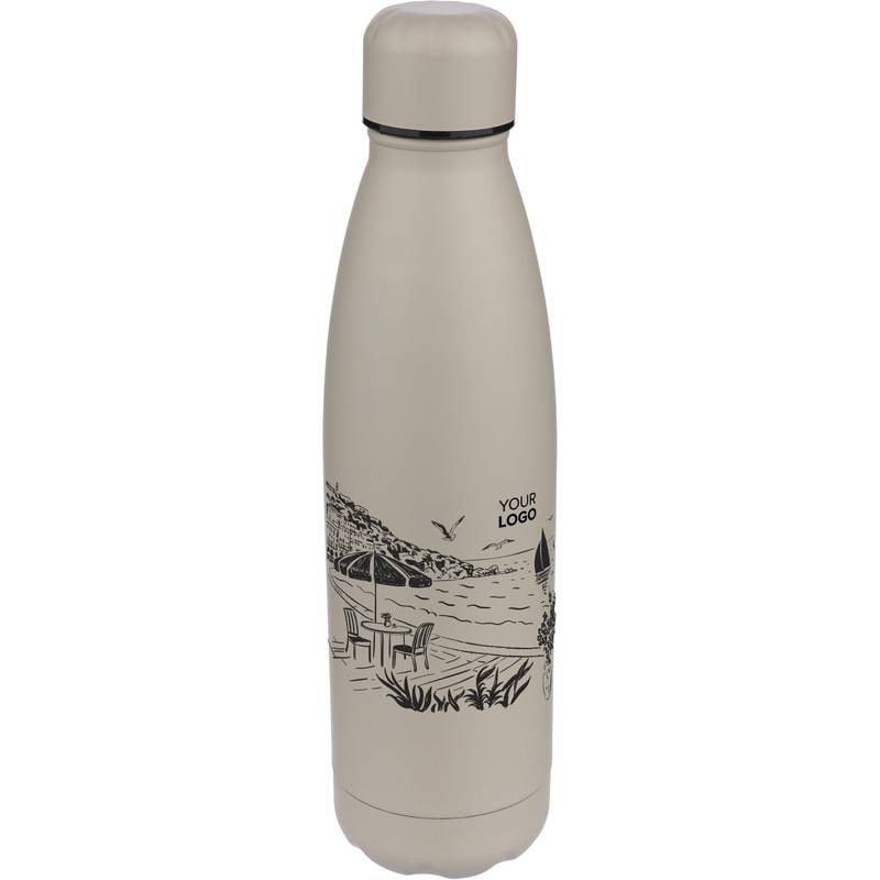 Dvoustěnná láhev na pití s recyklovanou vrstvou 500 ml Sunny, černá Dvoustěnná láhev na pití s recyklovanou vrstvou 500 ml Sunny, černá