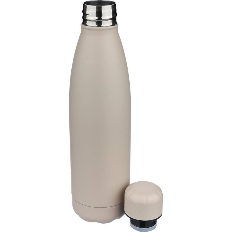 Dvoustěnná láhev na pití s recyklovanou vrstvou 500 ml Sunny, černá Dvoustěnná láhev na pití s recyklovanou vrstvou 500 ml Sunny, černá