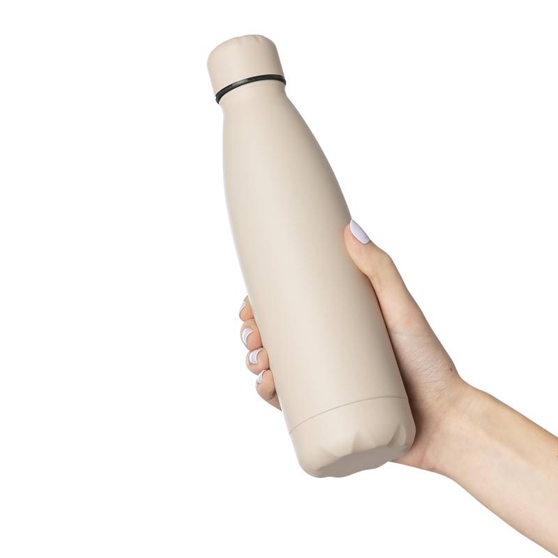 Dvoustěnná láhev na pití s recyklovanou vrstvou 500 ml Sunny, černá Dvoustěnná láhev na pití s recyklovanou vrstvou 500 ml Sunny, černá