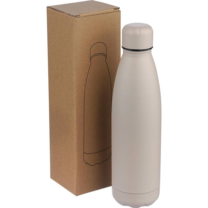 Dvoustěnná láhev na pití s recyklovanou vrstvou 500 ml Sunny, černá Dvoustěnná láhev na pití s recyklovanou vrstvou 500 ml Sunny, černá