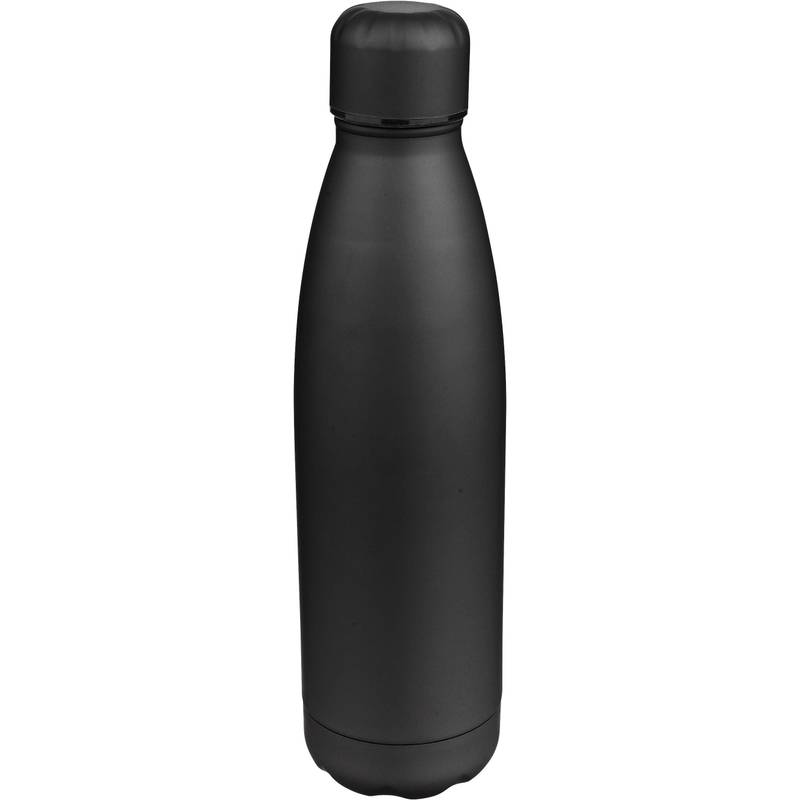 Dvoustěnná láhev na pití s recyklovanou vrstvou 500 ml Sunny, černá Dvoustěnná láhev na pití s recyklovanou vrstvou 500 ml Sunny, černá