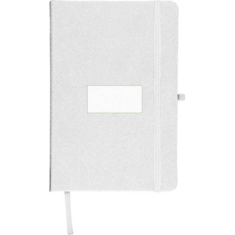 Recyklovaný zápisník A5 Bloom, bílá Recyklovaný zápisník A5 Bloom, bílá