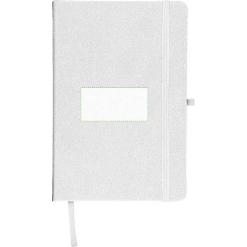 Recyklovaný zápisník A5 Bloom, bílá Recyklovaný zápisník A5 Bloom, bílá