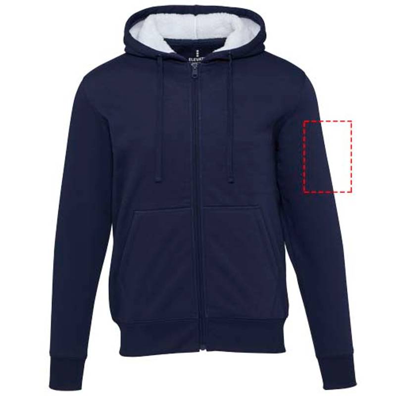 Natron mikina s kapucňou a dlhým zipsom zo sherpa materiálu, modrá Navy XS Natron mikina s kapucňou a dlhým zipsom zo sherpa materiálu, modrá Navy XS
