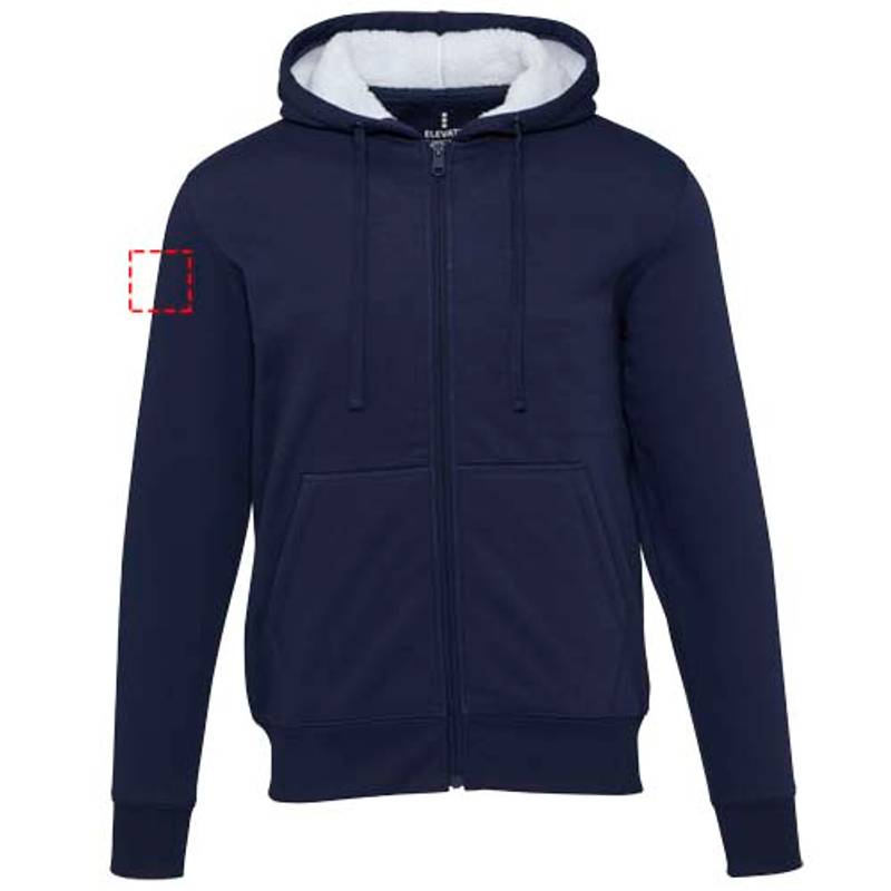 Natron mikina s kapucňou a dlhým zipsom zo sherpa materiálu, modrá Navy XS Natron mikina s kapucňou a dlhým zipsom zo sherpa materiálu, modrá Navy XS