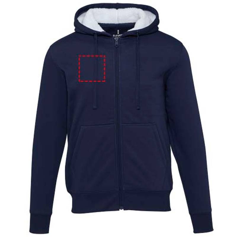 Natron mikina s kapucňou a dlhým zipsom zo sherpa materiálu, modrá Navy XS Natron mikina s kapucňou a dlhým zipsom zo sherpa materiálu, modrá Navy XS