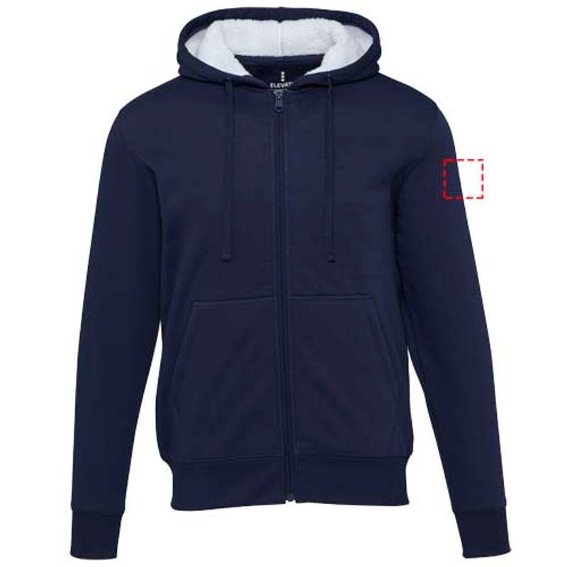 Natron mikina s kapucňou a dlhým zipsom zo sherpa materiálu, modrá Navy XS Natron mikina s kapucňou a dlhým zipsom zo sherpa materiálu, modrá Navy XS