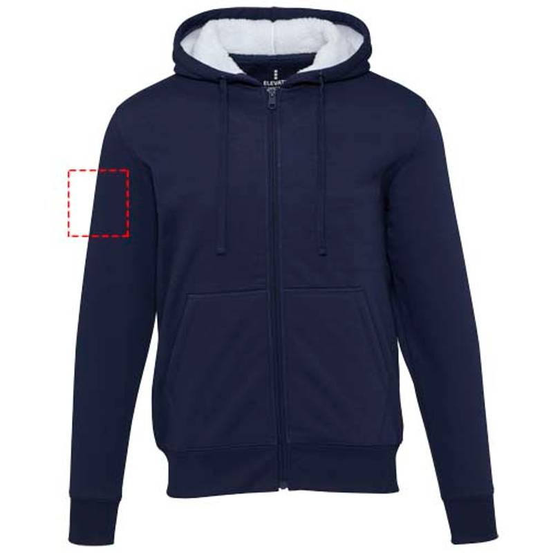 Natron mikina s kapucňou a dlhým zipsom zo sherpa materiálu, modrá Navy XS Natron mikina s kapucňou a dlhým zipsom zo sherpa materiálu, modrá Navy XS