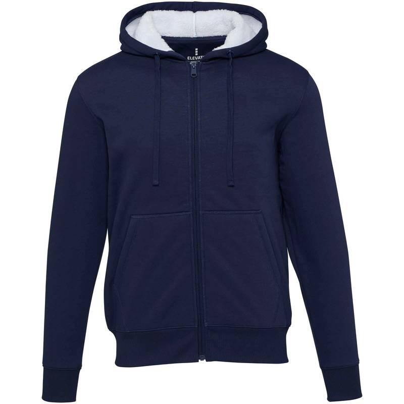 Natron mikina s kapucňou a dlhým zipsom zo sherpa materiálu, modrá Navy XS Natron mikina s kapucňou a dlhým zipsom zo sherpa materiálu, modrá Navy XS