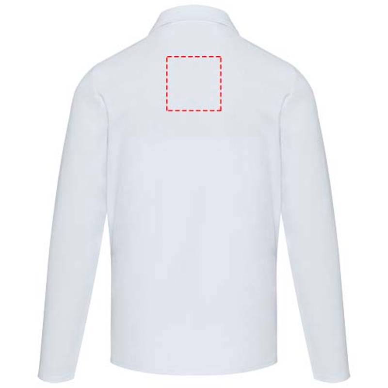 Apollo unisex polokošeľa s dlhým rukávom, biela XS Apollo unisex polokošeľa s dlhým rukávom, biela XS