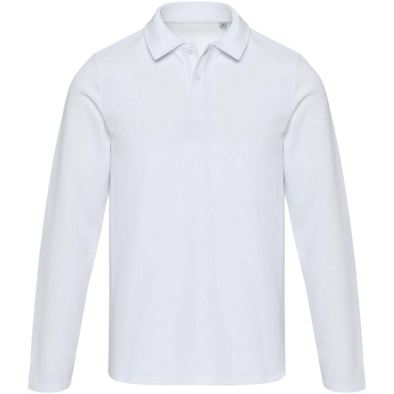 Apollo unisex polokošeľa s dlhým rukávom, biela XS Apollo unisex polokošeľa s dlhým rukávom, biela XS