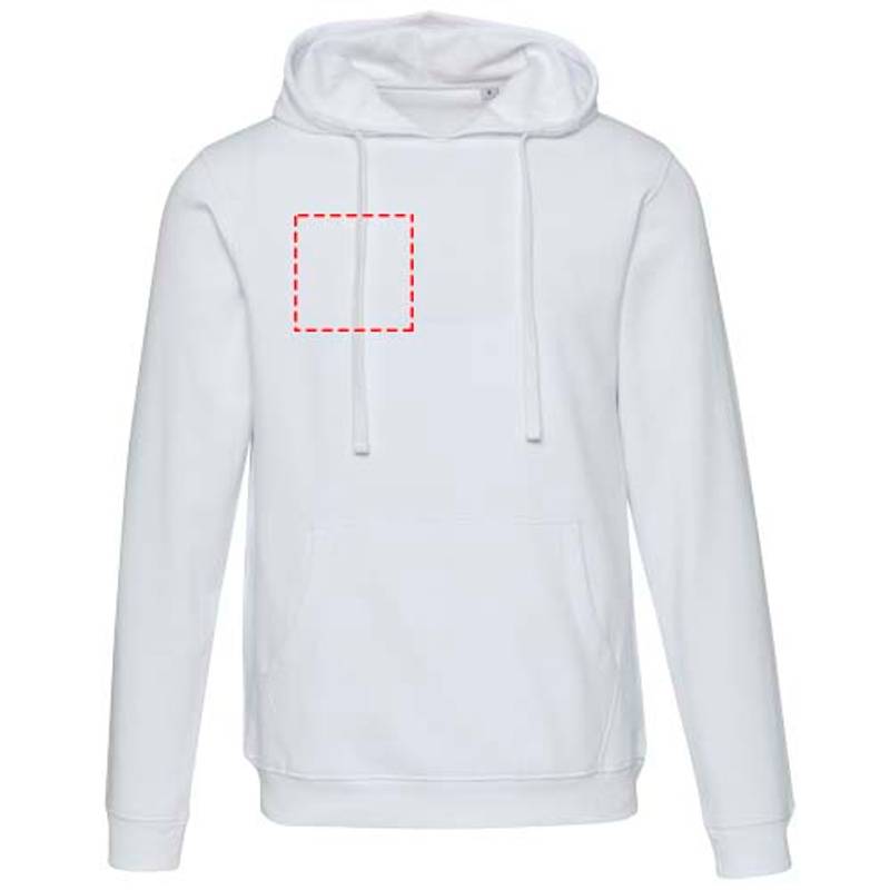 Spinel unisex mikina s kapucňou, biela XS Spinel unisex mikina s kapucňou, biela XS