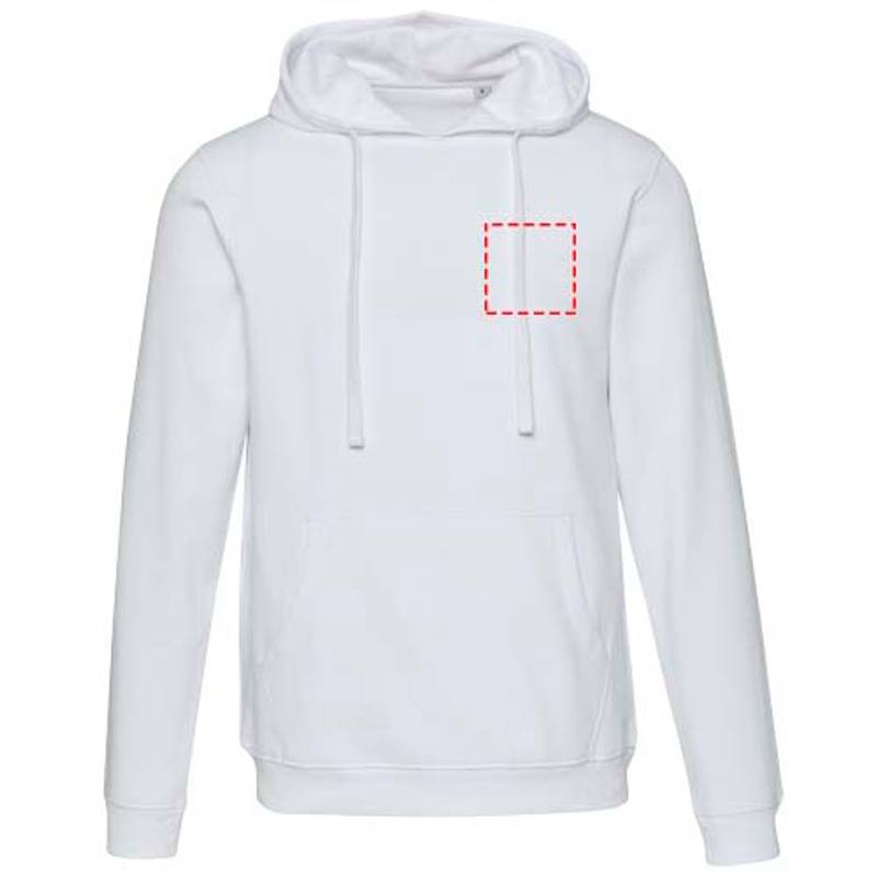 Spinel unisex mikina s kapucňou, biela XS Spinel unisex mikina s kapucňou, biela XS