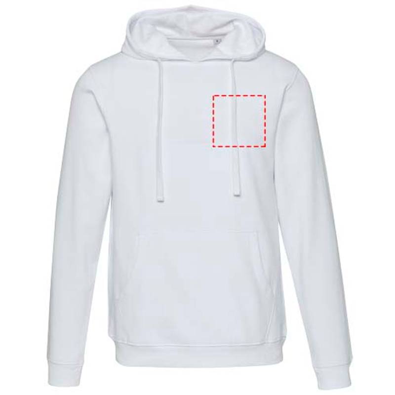 Spinel unisex mikina s kapucňou, biela XS Spinel unisex mikina s kapucňou, biela XS