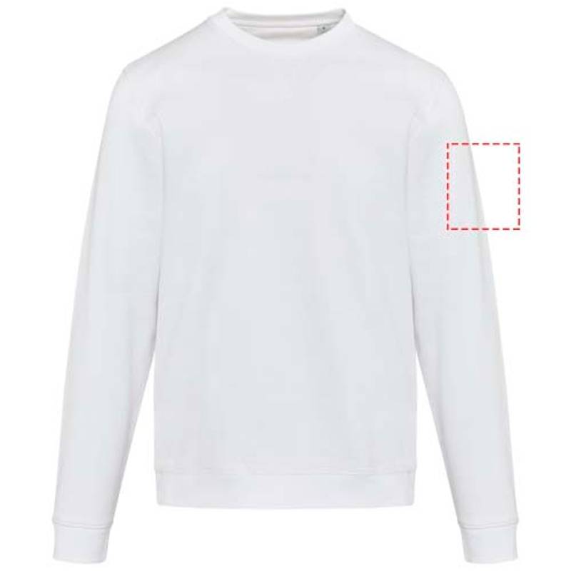 Jasper unisex sveter s okrúhlym výstrihom z org.recykl.mat. 280 g/m, biela XS Jasper unisex sveter s okrúhlym výstrihom z org.recykl.mat. 280 g/m, biela XS
