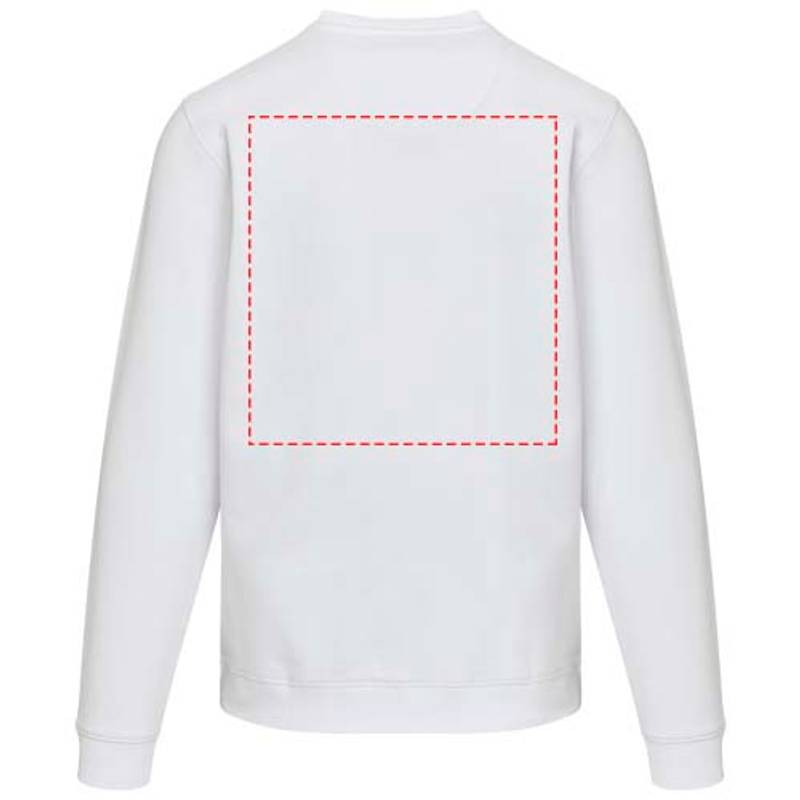 Jasper unisex sveter s okrúhlym výstrihom z org.recykl.mat. 280 g/m, biela XS Jasper unisex sveter s okrúhlym výstrihom z org.recykl.mat. 280 g/m, biela XS