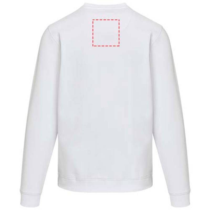 Jasper unisex sveter s okrúhlym výstrihom z org.recykl.mat. 280 g/m, biela XS Jasper unisex sveter s okrúhlym výstrihom z org.recykl.mat. 280 g/m, biela XS