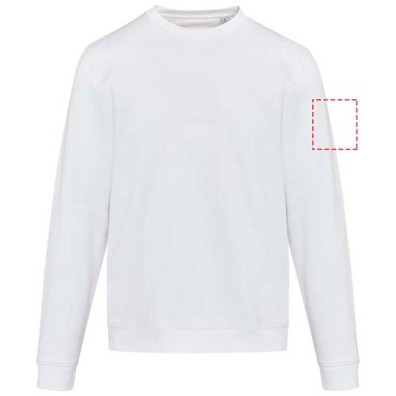 Jasper unisex sveter s okrúhlym výstrihom z org.recykl.mat. 280 g/m, biela XS Jasper unisex sveter s okrúhlym výstrihom z org.recykl.mat. 280 g/m, biela XS