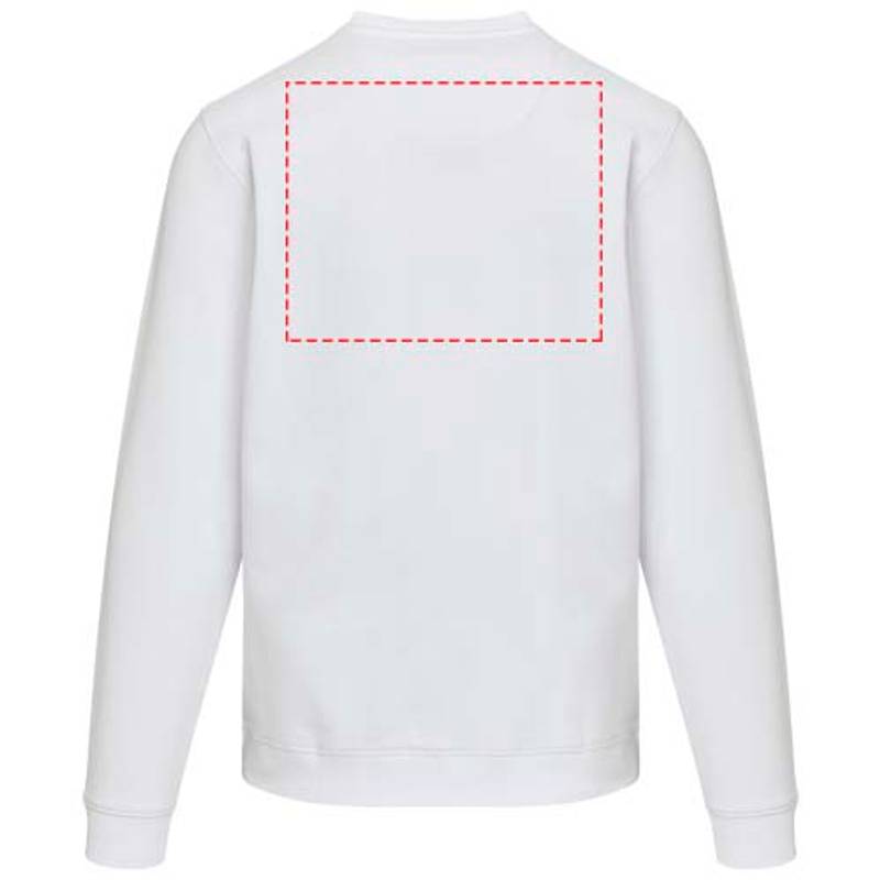 Jasper unisex sveter s okrúhlym výstrihom z org.recykl.mat. 280 g/m, biela XS Jasper unisex sveter s okrúhlym výstrihom z org.recykl.mat. 280 g/m, biela XS
