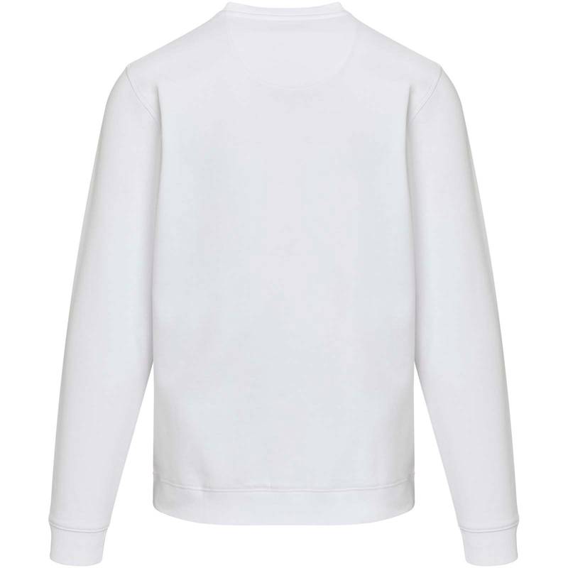 Jasper unisex sveter s okrúhlym výstrihom z org.recykl.mat. 280 g/m, biela XS Jasper unisex sveter s okrúhlym výstrihom z org.recykl.mat. 280 g/m, biela XS