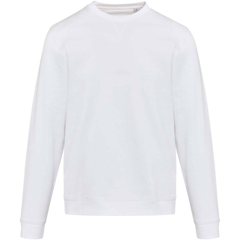 Jasper unisex sveter s okrúhlym výstrihom z org.recykl.mat. 280 g/m, biela XS Jasper unisex sveter s okrúhlym výstrihom z org.recykl.mat. 280 g/m, biela XS