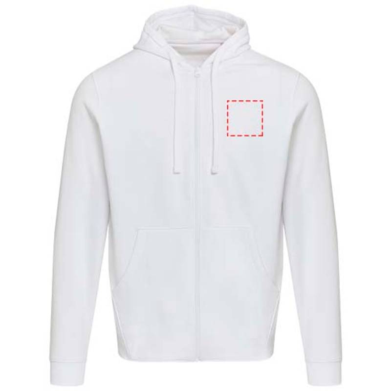 Jasper unisex mikina s kapucňou z org.recykl.mat. 280 g/m², biela XS Jasper unisex mikina s kapucňou z org.recykl.mat. 280 g/m², biela XS