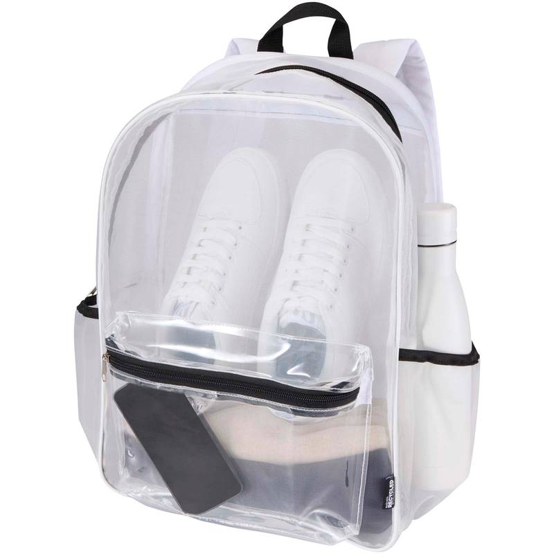 Mesh batoh z GRS recykl. materiálu, 18 l, bílá Mesh batoh z GRS recykl. materiálu, 18 l, bílá