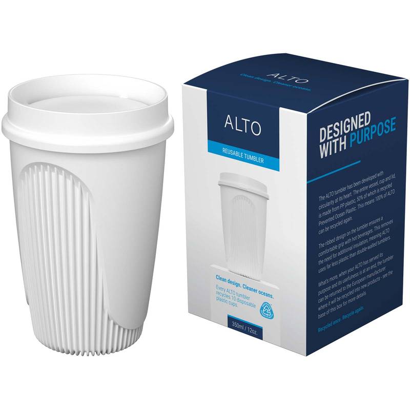 350ml hrnek Alto POP s 360° víčkem, bílá 350ml hrnek Alto POP s 360° víčkem, bílá