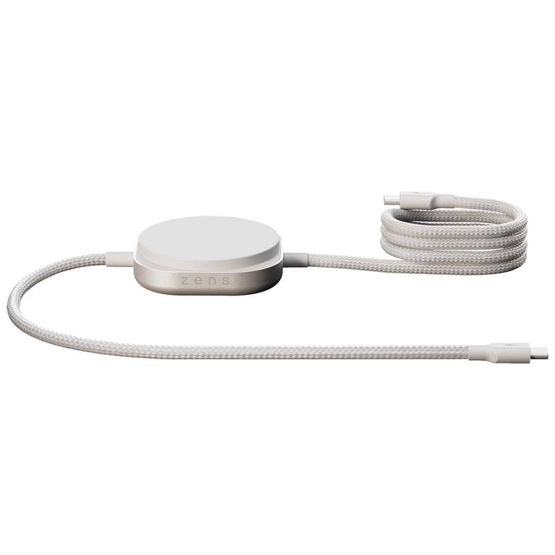 Zens Pro 2 240W nabíjecí kabel 2 v 1 s USB-C, bílá Zens Pro 2 240W nabíjecí kabel 2 v 1 s USB-C, bílá