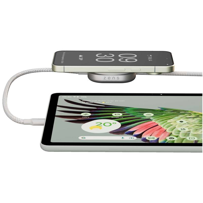 Zens Pro 2 240W nabíjecí kabel 2 v 1 s USB-C, bílá Zens Pro 2 240W nabíjecí kabel 2 v 1 s USB-C, bílá