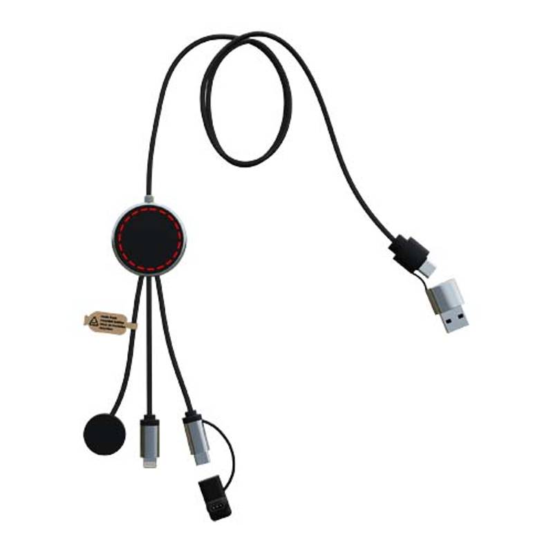 SCX.design C34 nabíjecí kabel pro chytré hodinky 7 v 1, černá SCX.design C34 nabíjecí kabel pro chytré hodinky 7 v 1, černá