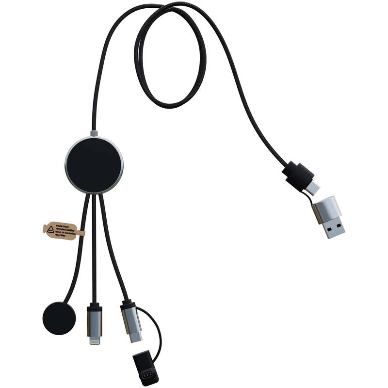 SCX.design C34 nabíjecí kabel pro chytré hodinky 7 v 1, černá SCX.design C34 nabíjecí kabel pro chytré hodinky 7 v 1, černá