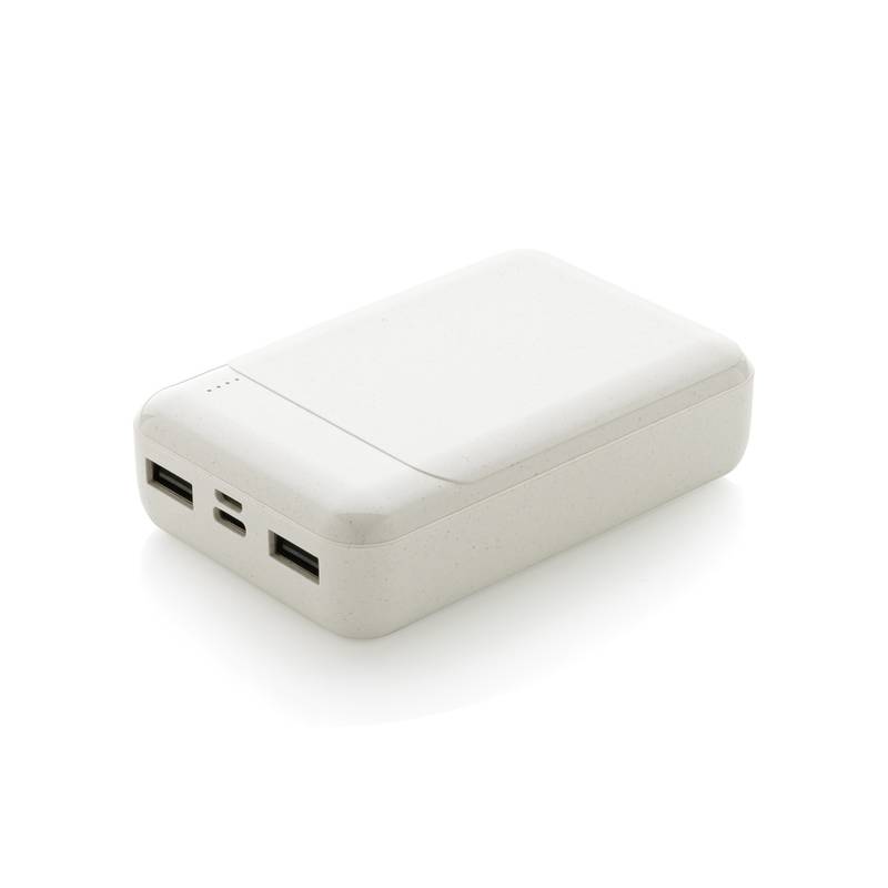 Powerbanka 10 000 mAh z RCS recyklovaného plastu, biela Powerbanka 10 000 mAh z RCS recyklovaného plastu, biela