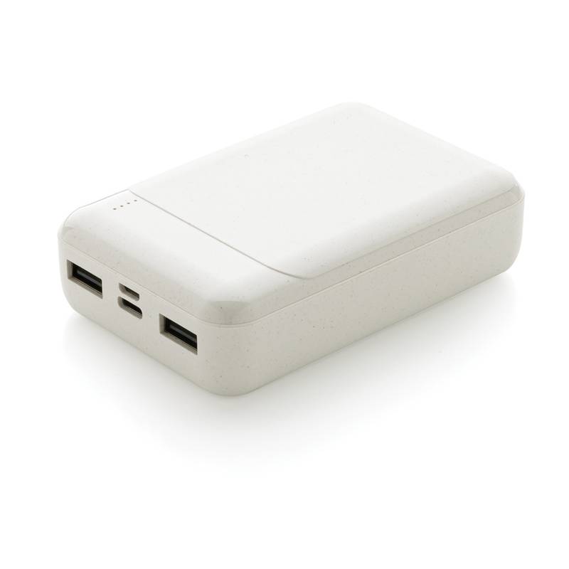 Powerbanka 10 000 mAh z RCS recyklovaného plastu, biela Powerbanka 10 000 mAh z RCS recyklovaného plastu, biela