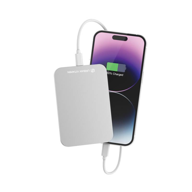 Powerbanka 3000mAh Urban Vitamin Burbank, sivá strieborná Powerbanka 3000mAh Urban Vitamin Burbank, sivá strieborná
