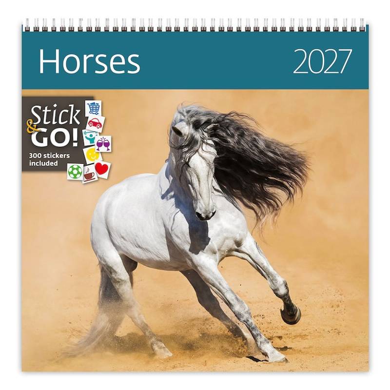 Kalendář Horses, 2027 Kalendář Horses, 2027