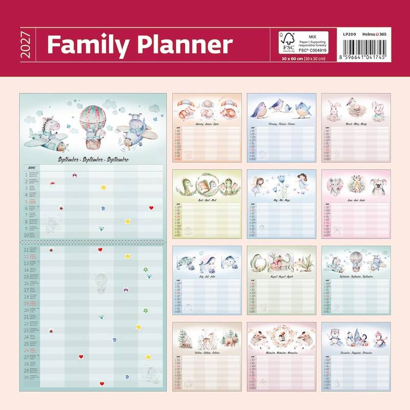 Kalendár Family Planner, 2027 Kalendár Family Planner, 2027