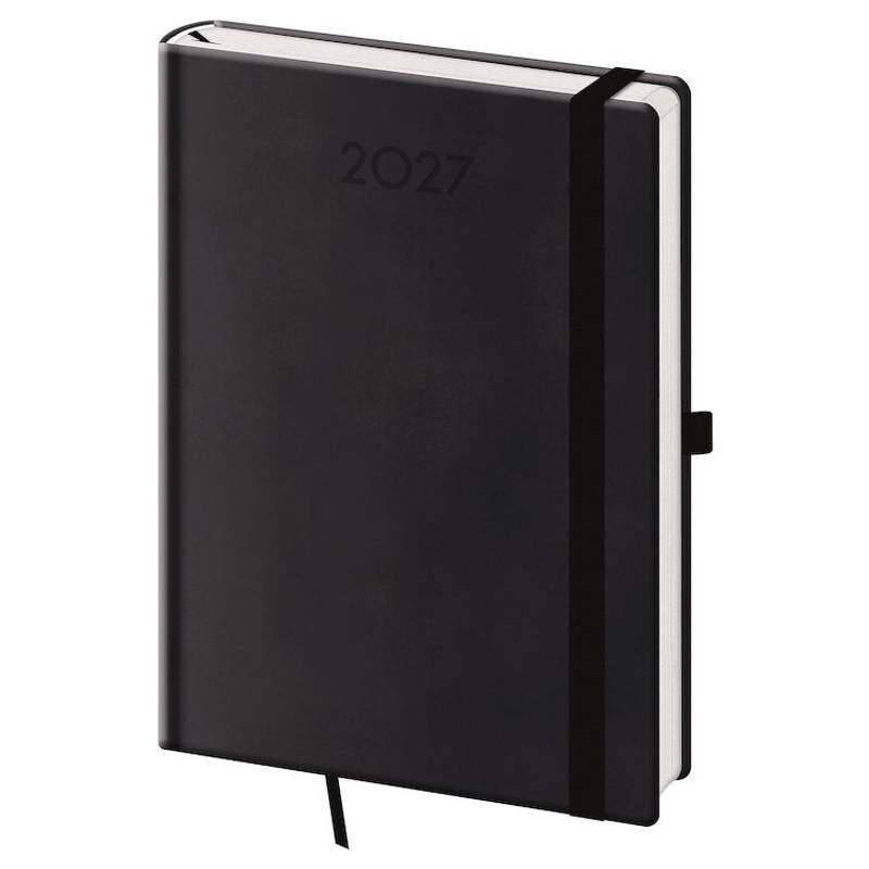 Denní diář A5 Print Plus černý, 2027 Denní diář A5 Print Plus černý, 2027