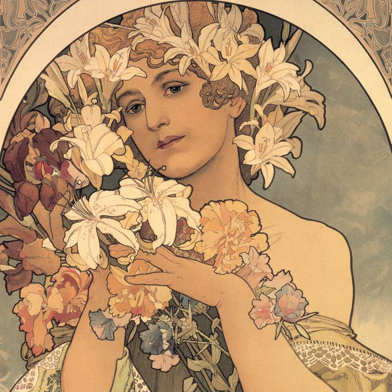 NOTIQUE Poznámkový kalendář Alfons Mucha 2027, 30 x 30 cm NOTIQUE Poznámkový kalendář Alfons Mucha 2027, 30 x 30 cm