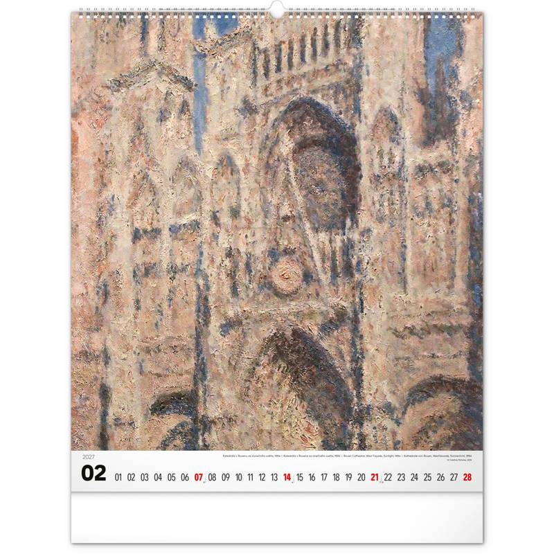 NOTIQUE Nástěnný kalendář Impresionismus 2027, 48 x 56 cm NOTIQUE Nástěnný kalendář Impresionismus 2027, 48 x 56 cm