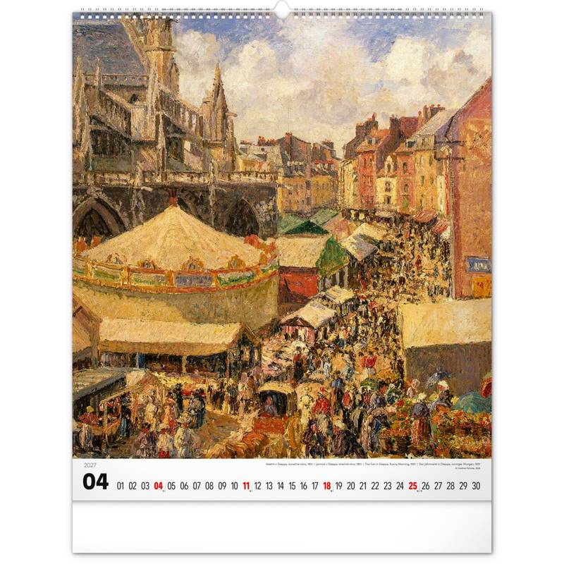NOTIQUE Nástěnný kalendář Impresionismus 2027, 48 x 56 cm NOTIQUE Nástěnný kalendář Impresionismus 2027, 48 x 56 cm