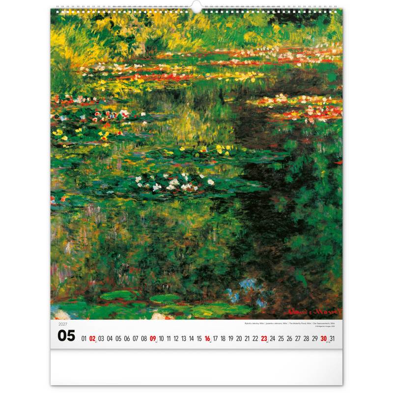 NOTIQUE Nástěnný kalendář Impresionismus 2027, 48 x 56 cm NOTIQUE Nástěnný kalendář Impresionismus 2027, 48 x 56 cm