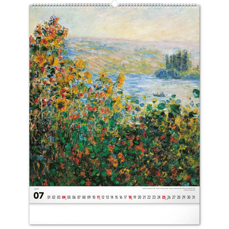 NOTIQUE Nástěnný kalendář Impresionismus 2027, 48 x 56 cm NOTIQUE Nástěnný kalendář Impresionismus 2027, 48 x 56 cm