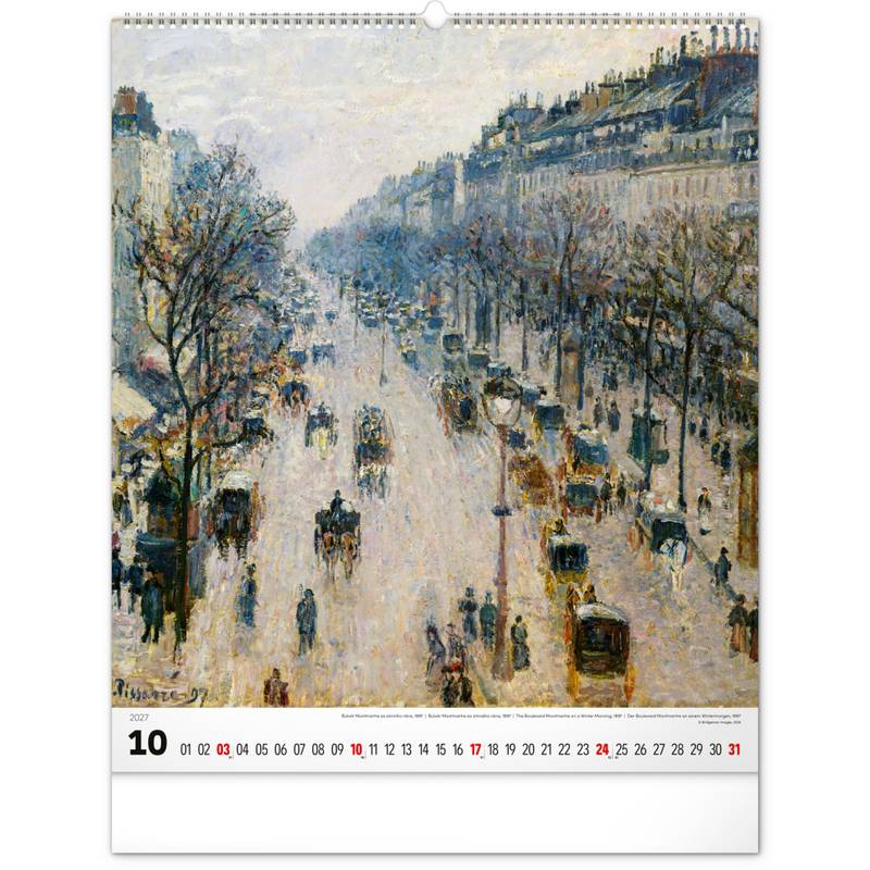 NOTIQUE Nástěnný kalendář Impresionismus 2027, 48 x 56 cm NOTIQUE Nástěnný kalendář Impresionismus 2027, 48 x 56 cm