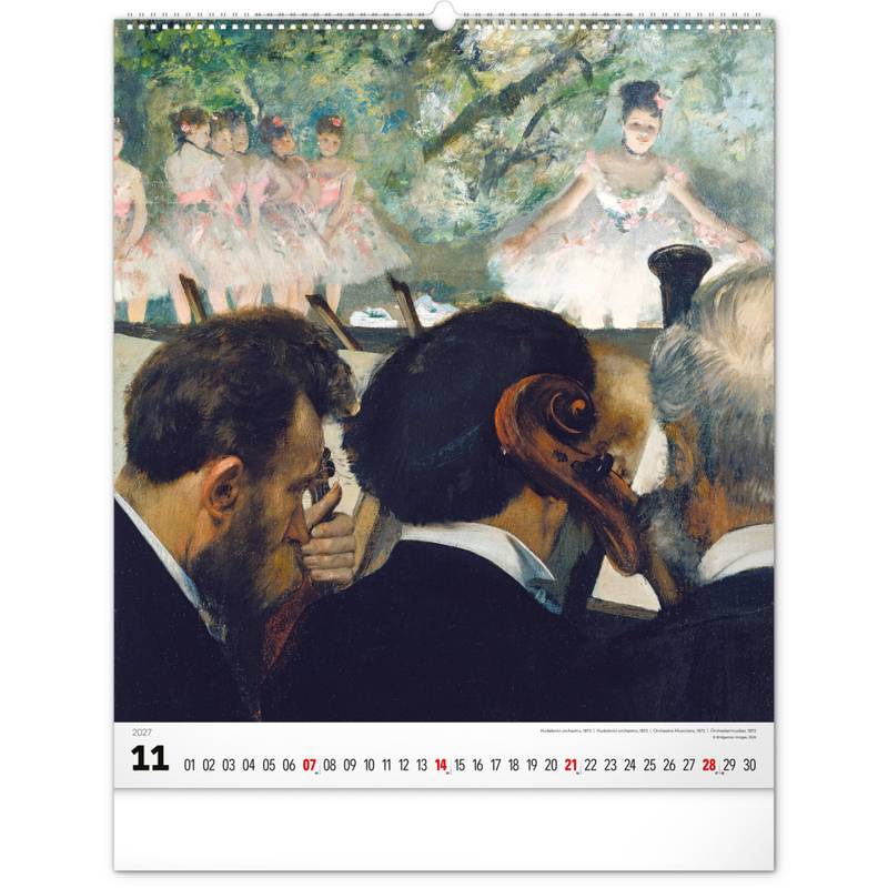 NOTIQUE Nástěnný kalendář Impresionismus 2027, 48 x 56 cm NOTIQUE Nástěnný kalendář Impresionismus 2027, 48 x 56 cm