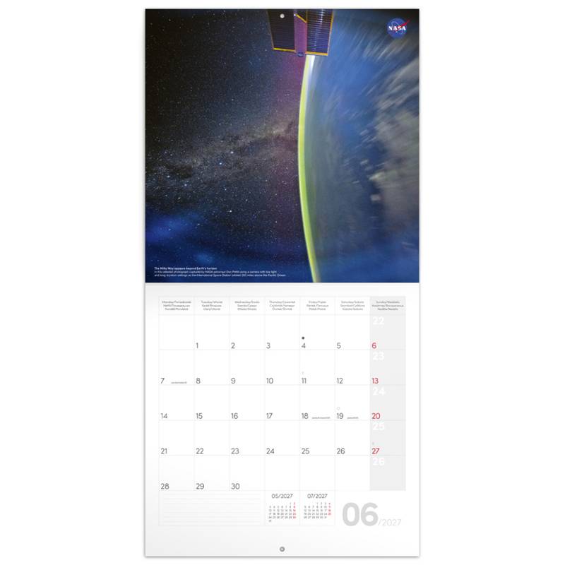 NOTIQUE Poznámkový kalendář NASA 2027, 30 x 30 cm NOTIQUE Poznámkový kalendář NASA 2027, 30 x 30 cm