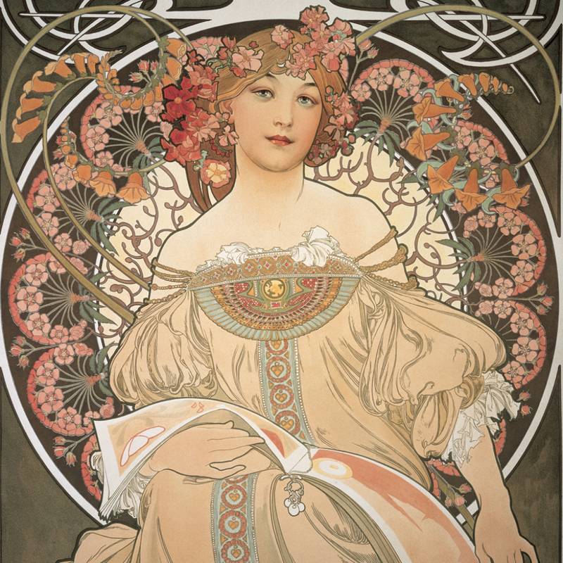 NOTIQUE Grid calendar Alphonse Mucha 2027, 30 x 30 cm NOTIQUE Grid calendar Alphonse Mucha 2027, 30 x 30 cm