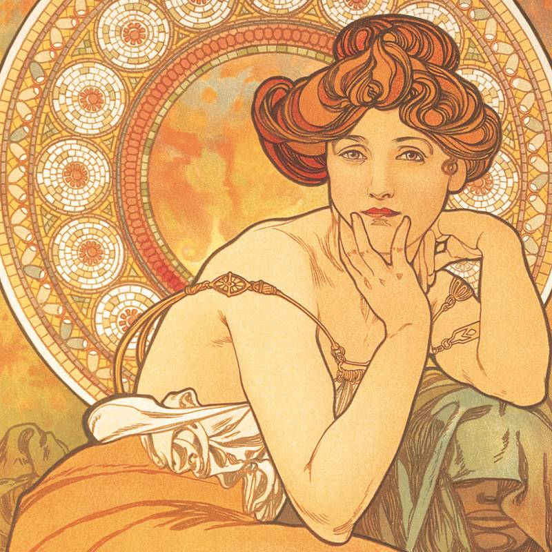 NOTIQUE Grid calendar Alphonse Mucha 2027, 30 x 30 cm NOTIQUE Grid calendar Alphonse Mucha 2027, 30 x 30 cm